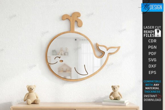 Download Kids Room Wall Mirror Laser Cut | CNC - Premium Resources